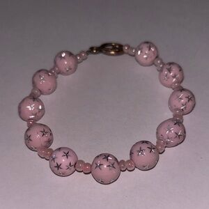 Pink Star Beaded Bracelet
